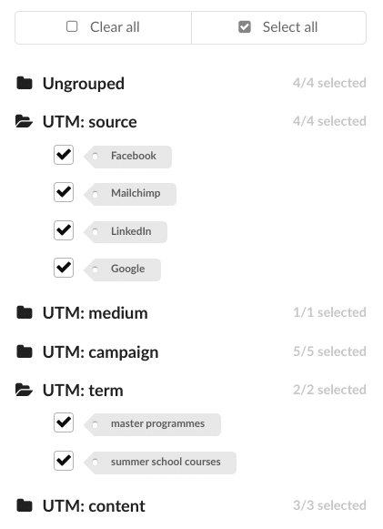 DreamApply - UTM parameters