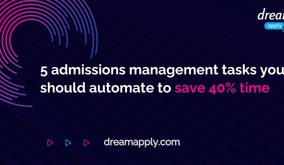 Overwhelmed by admissions tasks? Automate these 5 steps to save 40% time.