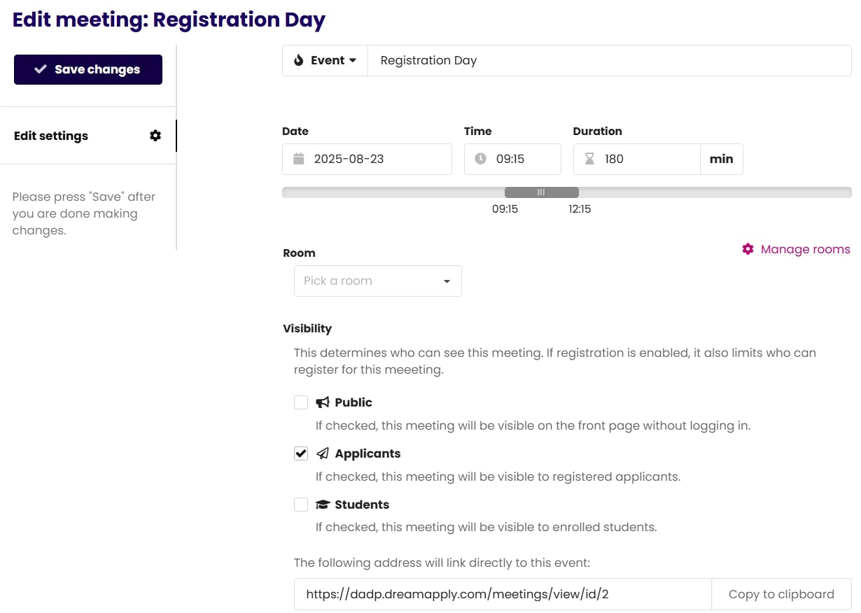Creating Event Image, Scheduling Events
